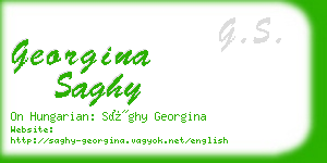 georgina saghy business card